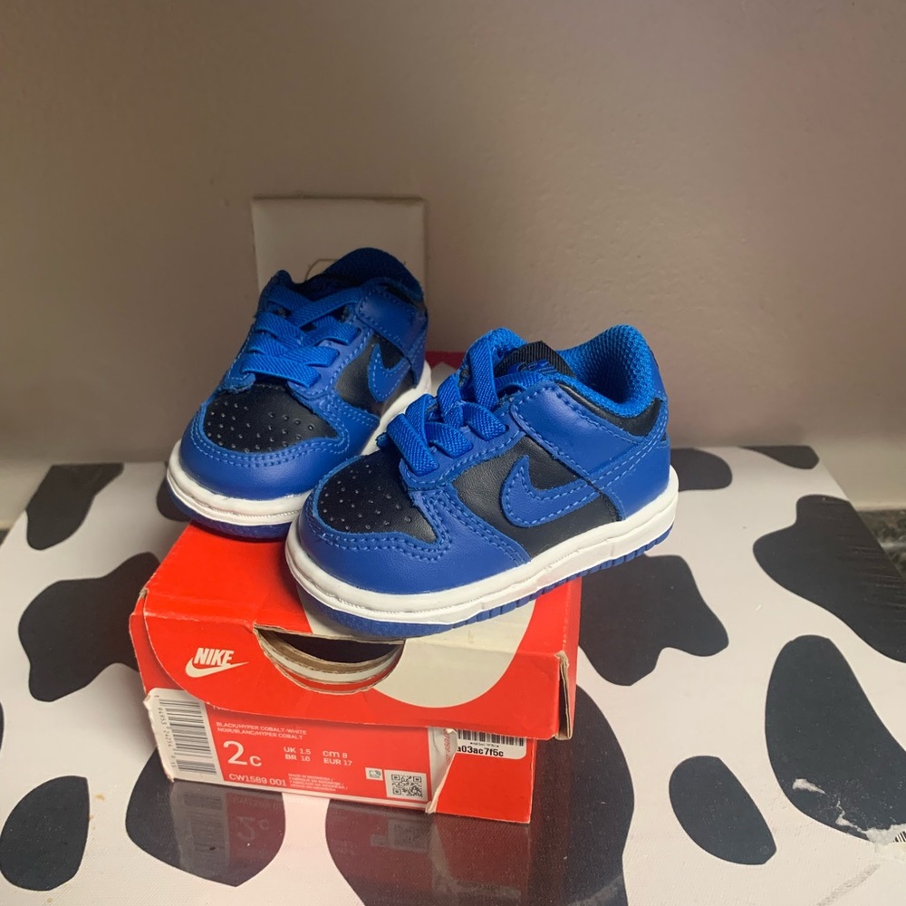 Nike Kids Royal Blue and Black Sneakers